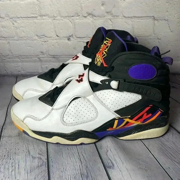 Nike Air Jordan 8 Retro Three Peat Size 11.5 OG VIII 305381-142 White Black main image 8